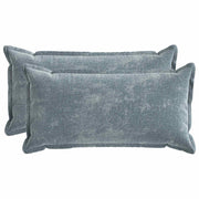 Kussensloop 40x80 cm lichtblauw chenille 2 stuks