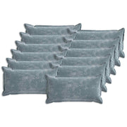 Kussensloop lichtblauw 40x80 cm chenille stof 12 stuks