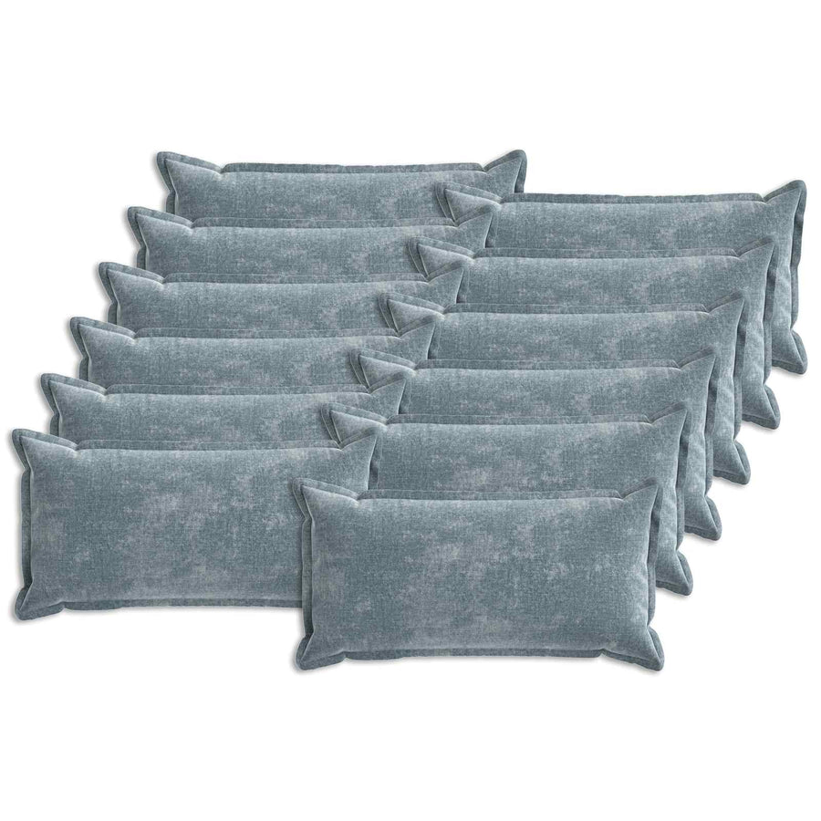 Kussensloop 12 st HOUTEN Lichtblauw 40 x 80 cm Chenille Stof