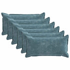 Kussensloop set 6 st blauw chenille 40x80 cm