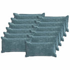 Kussensloop 40x80 cm blauw chenille (12 stuks)