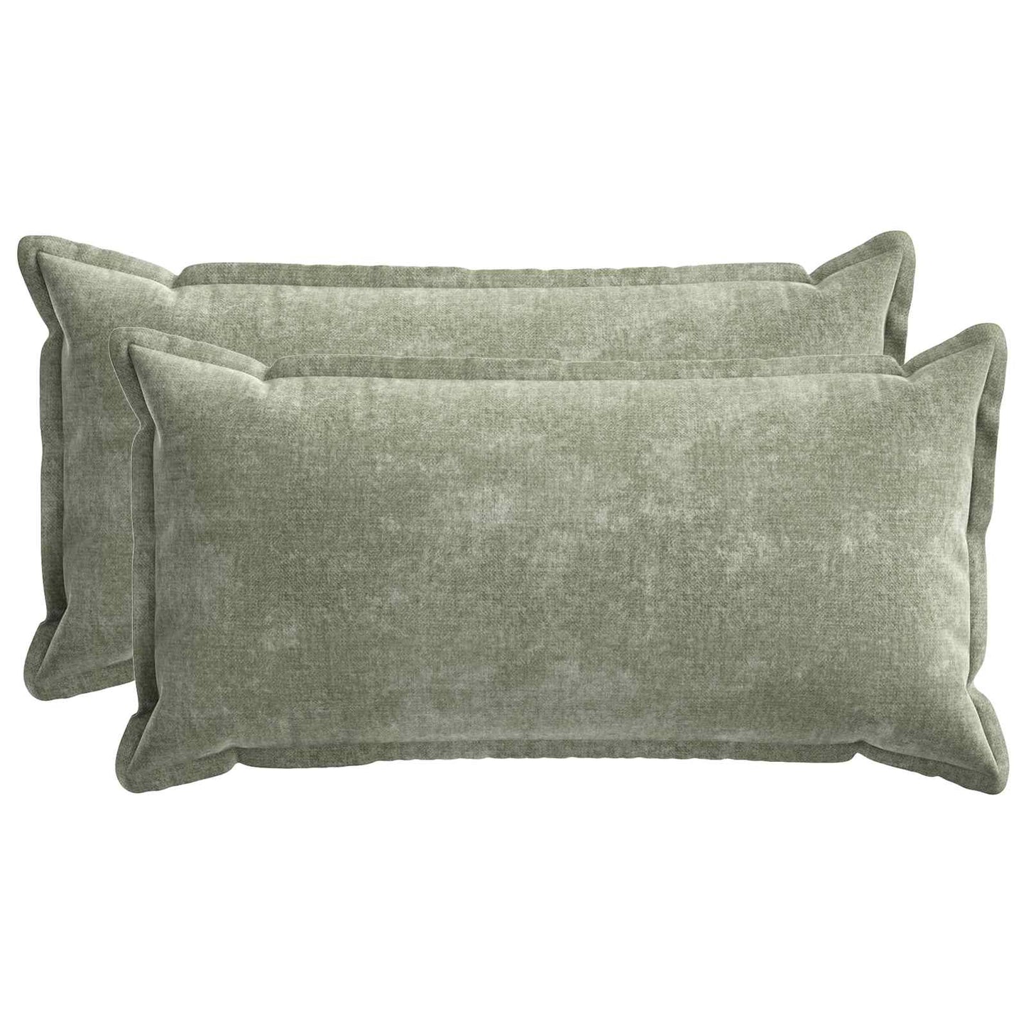 Kussensloop 2 st HOUTEN Groen 40 x 80 cm Chenille Stof