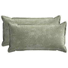 Kussensloop 2 st HOUTEN Groen 40 x 80 cm Chenille Stof
