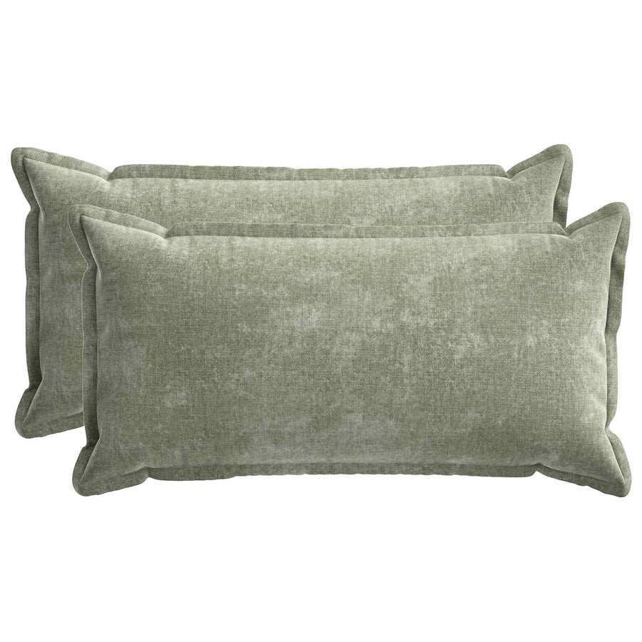 Kussensloop 2 st HOUTEN Groen 40 x 80 cm Chenille Stof