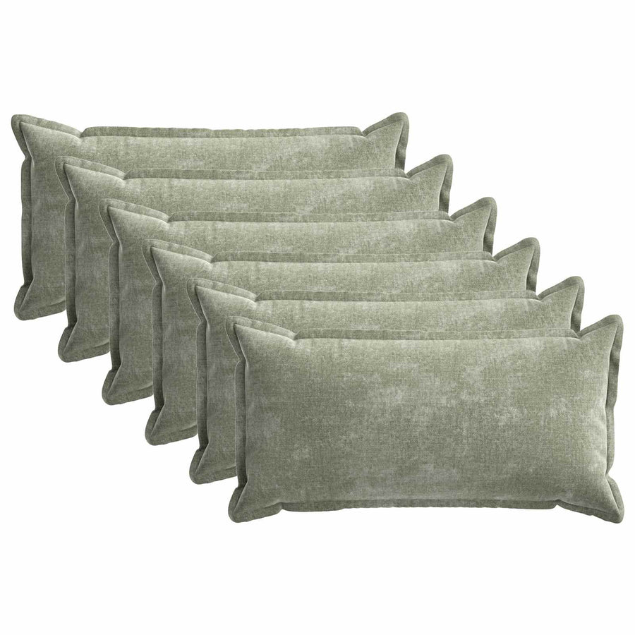 Kussensloop 6 st HOUTEN Groen 40 x 80 cm Chenille Stof