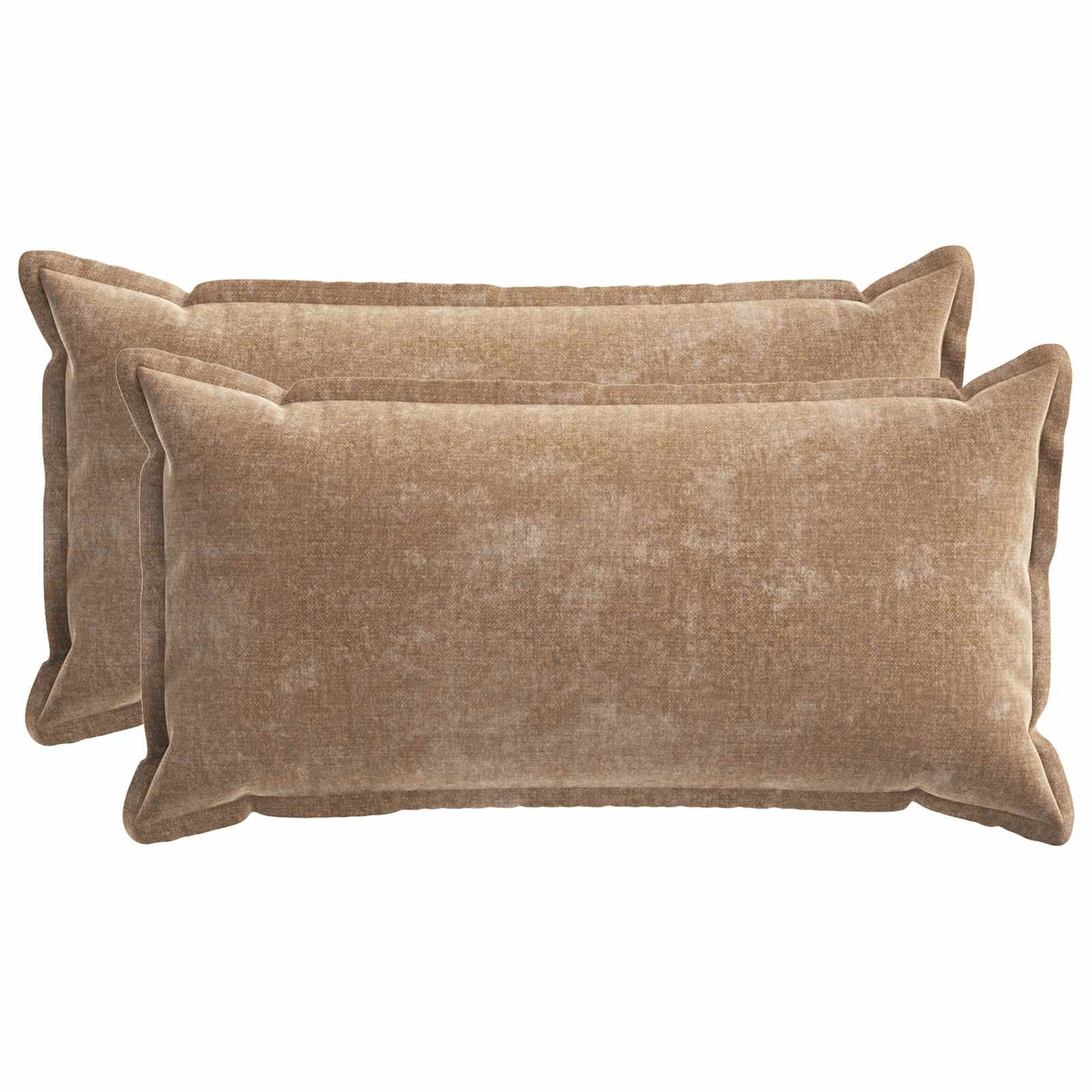 Kussensloop 2 st HOUTEN Bruin 40 x 80 cm Chenille Stof