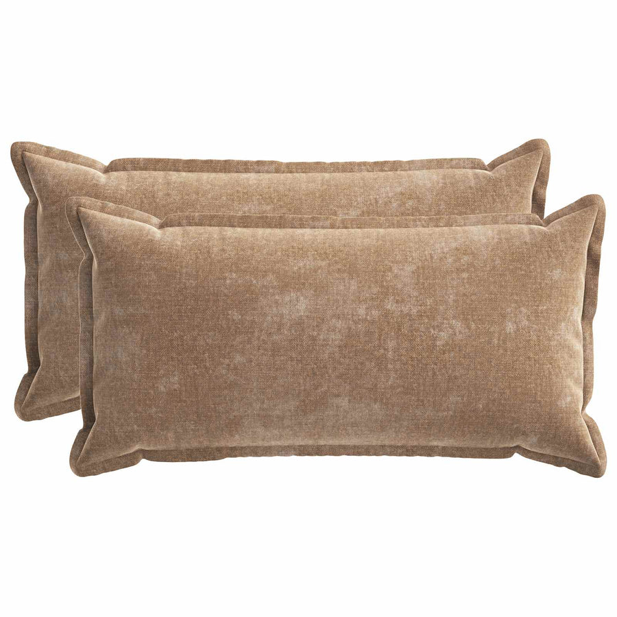 Kussensloop 2 st HOUTEN Bruin 40 x 80 cm Chenille Stof