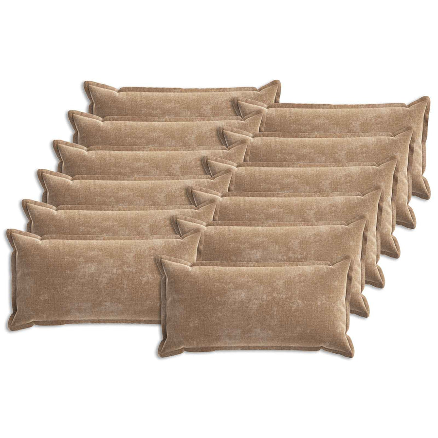 Kussensloop 12 st HOUTEN Bruin 40 x 80 cm Chenille Stof