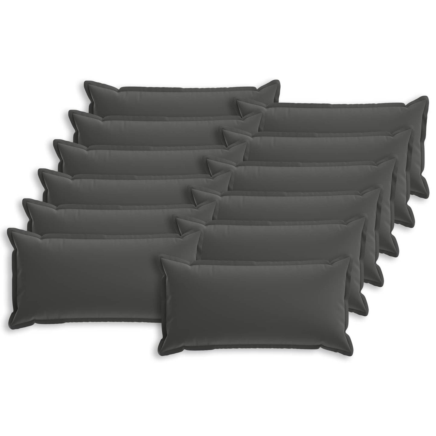 Kussensloop 12 st HOUTEN Antraciet 40 x 80 cm Polyester