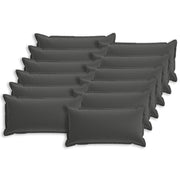 Kussensloop 12 st antraciet 40 x 80 cm polyester