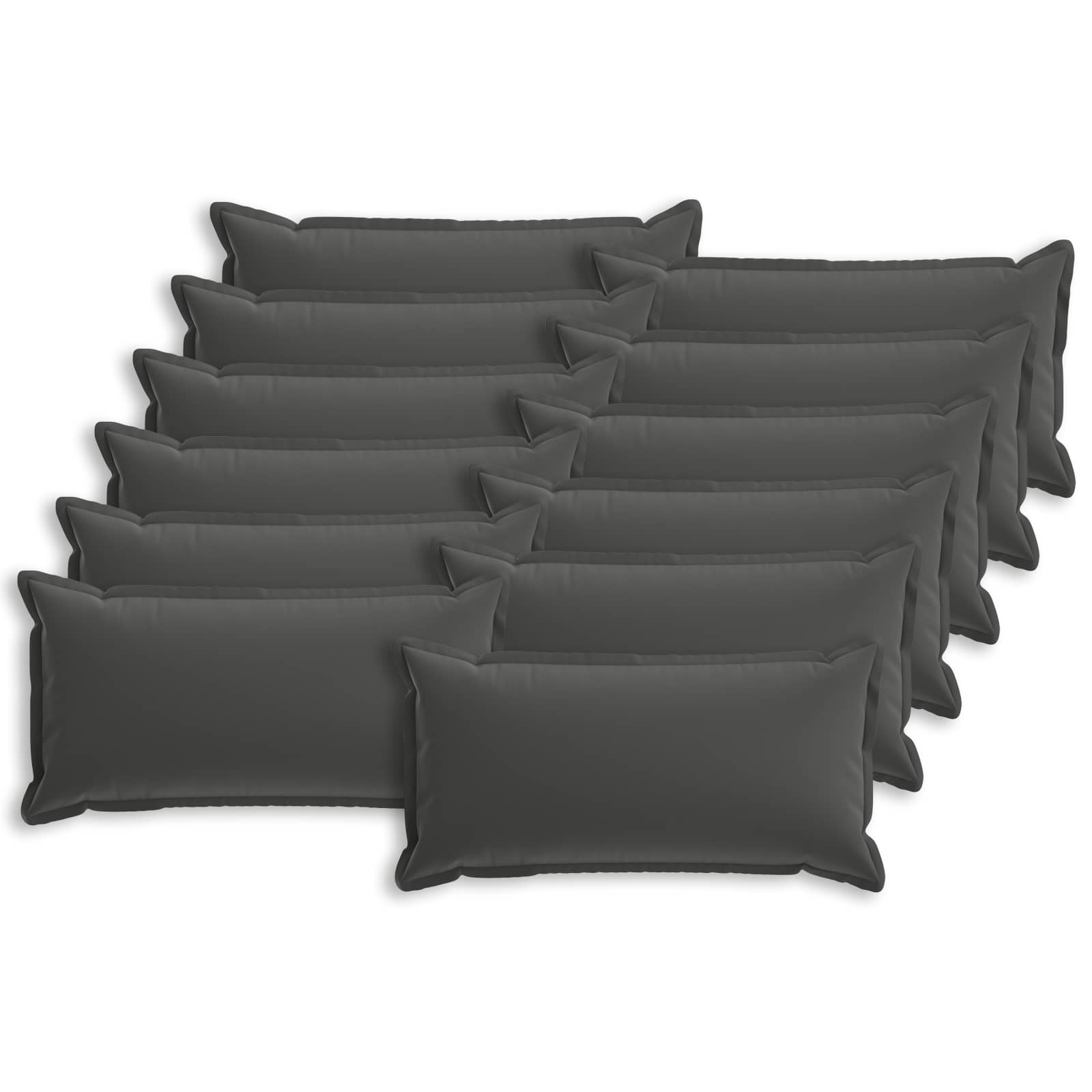 Kussensloop 12 st HOUTEN Antraciet 40 x 80 cm Polyester