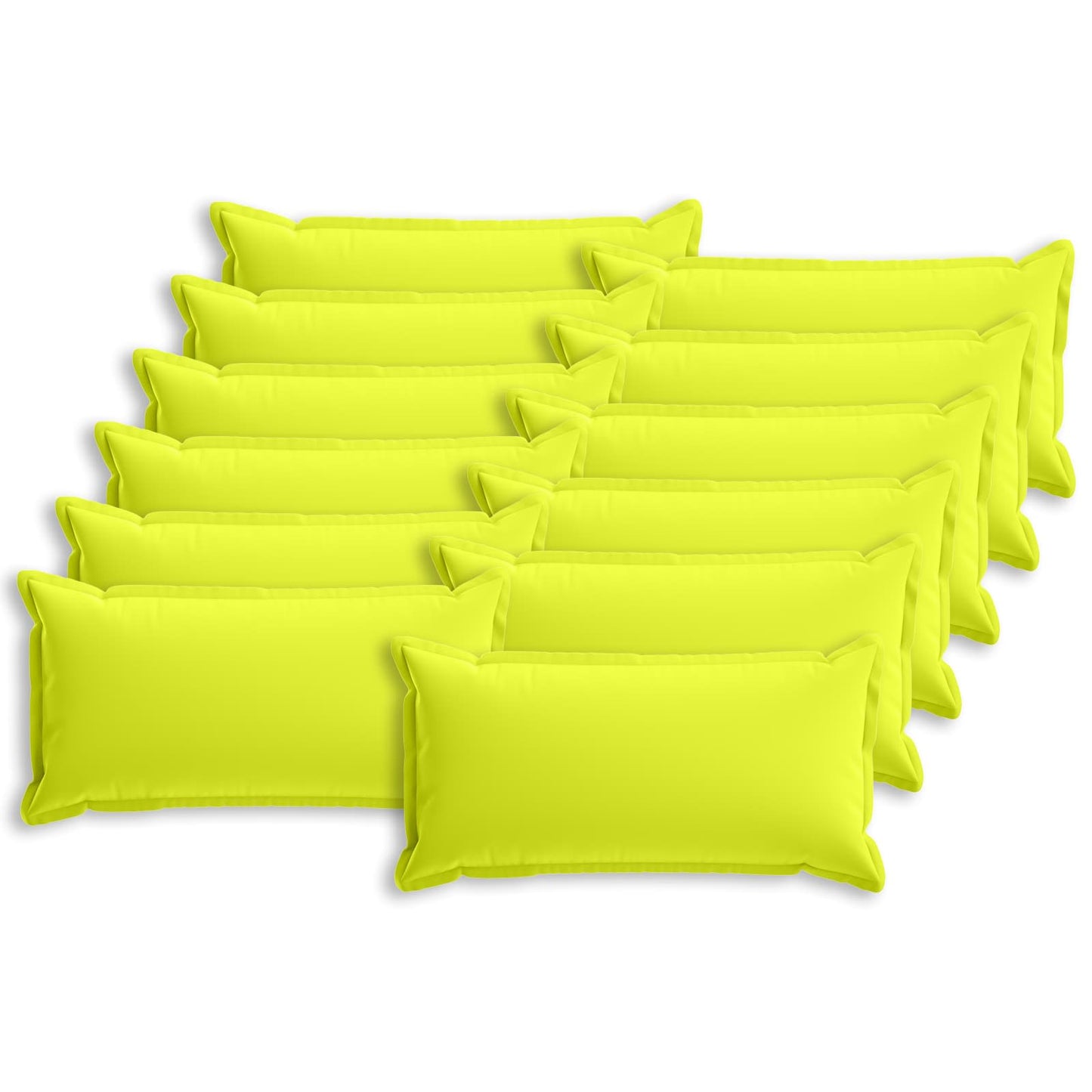 Kussensloop 12 st HOUTEN Helder groen 40 x 80 cm Polyester