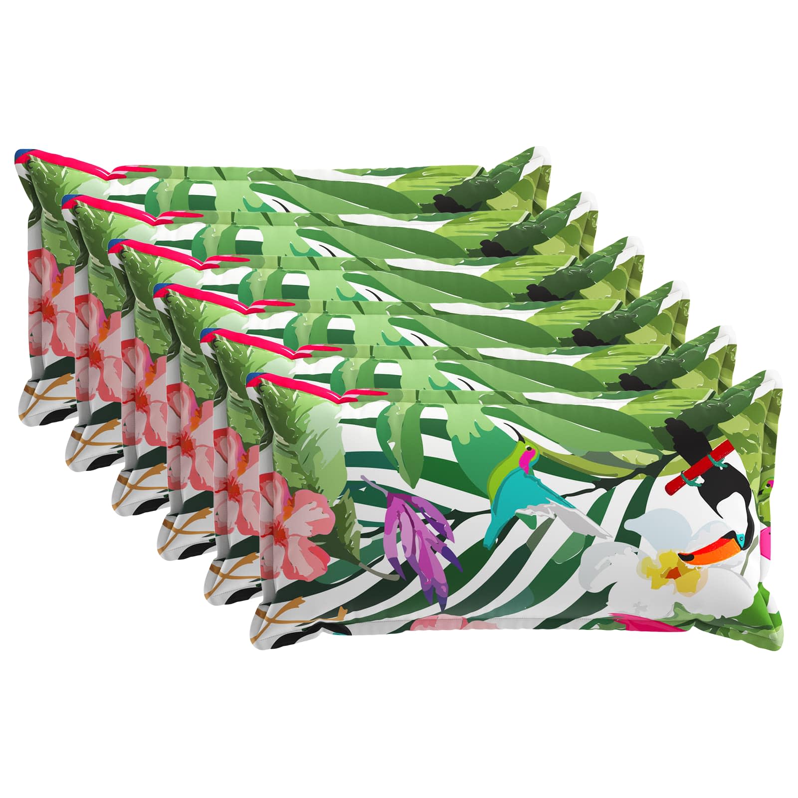 Kussensloop 6 st HOUTEN Zwart 40 x 80 cm Polyester
