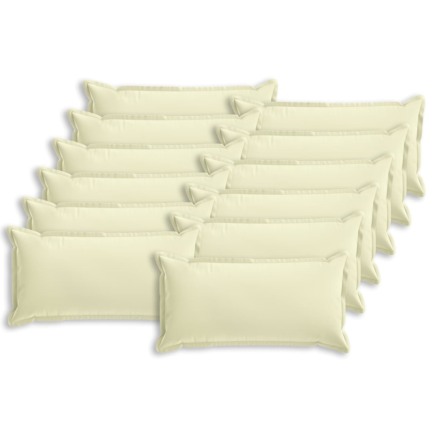 Kussensloop 12 st HOUTEN Crèmekleurig 40 x 80 cm Polyester