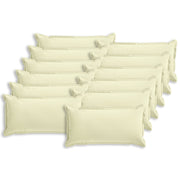 Kussensloop 12 st crèmekleurig 40x80 cm polyester