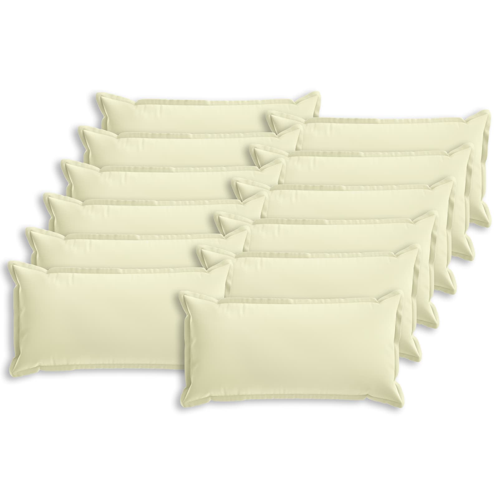 Kussensloop 12 st HOUTEN Crèmekleurig 40 x 80 cm Polyester