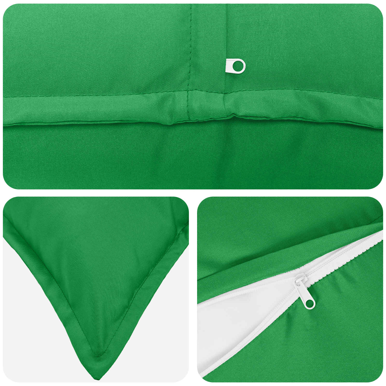 Kussensloop 12 st HOUTEN Groen 40 x 80 cm Polyester