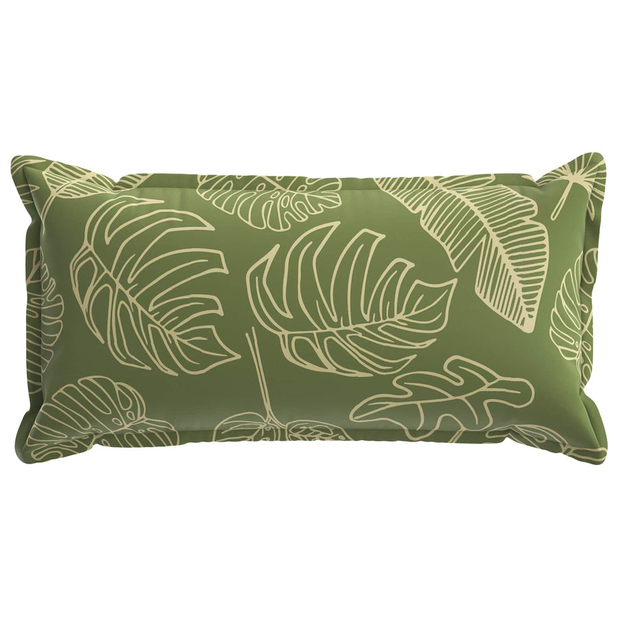 Kussensloop 2 st HOUTEN Bladontwerp 40 x 80 cm Polyester