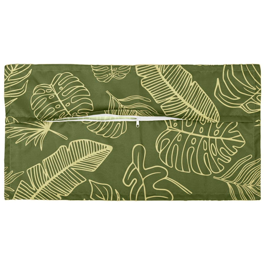 Kussensloop 12 st HOUTEN Bladontwerp 40 x 80 cm Polyester