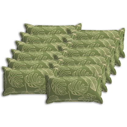 Kussensloop 12 st HOUTEN Bladontwerp 40 x 80 cm Polyester