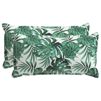 Kussensloop 2 st HOUTEN Bladpatroon 40 x 80 cm Polyester