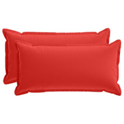 Kussensloop rood 40x80 cm polyester set van 2