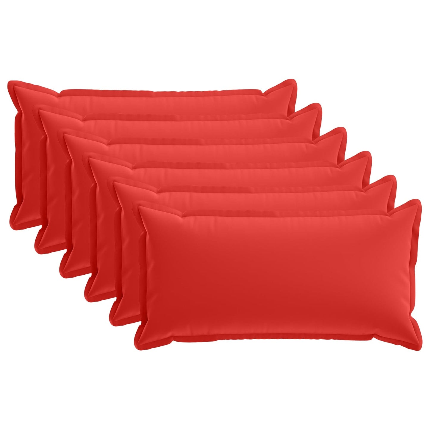 Kussensloop 6 st HOUTEN Rood 40 x 80 cm Polyester