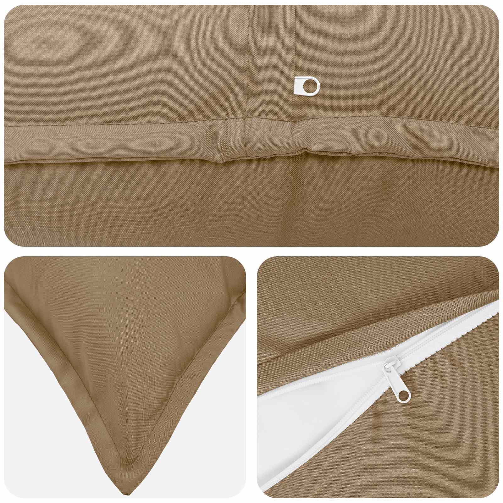 Kussensloop 2 st HOUTEN Taupe 40 x 80 cm Polyester