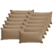 Kussensloop taupe 40 x 80 cm polyester set van 12