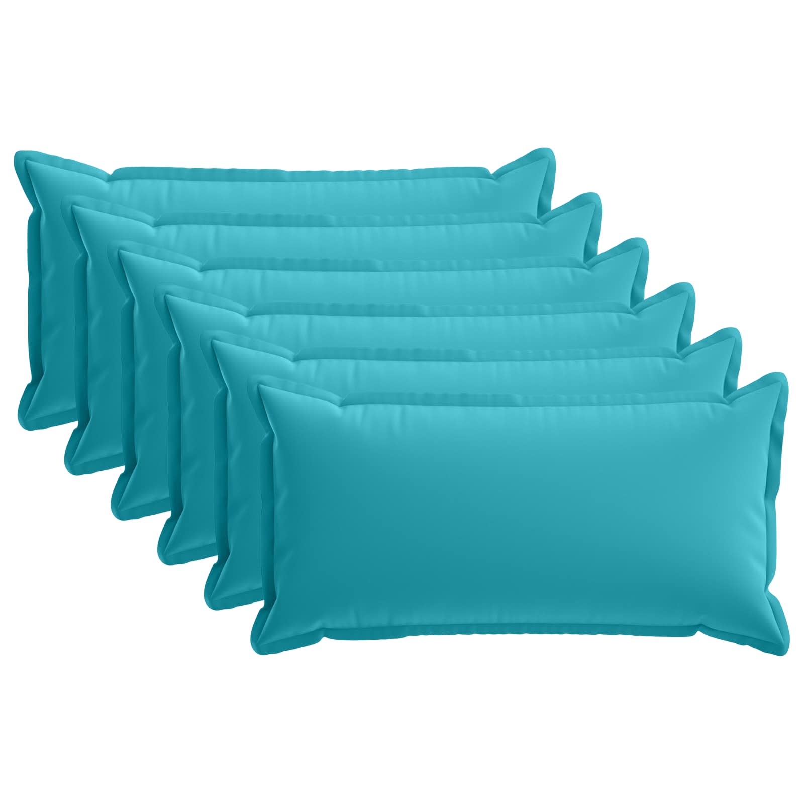 Kussensloop 6 st HOUTEN Turquoise 40 x 80 cm Polyester