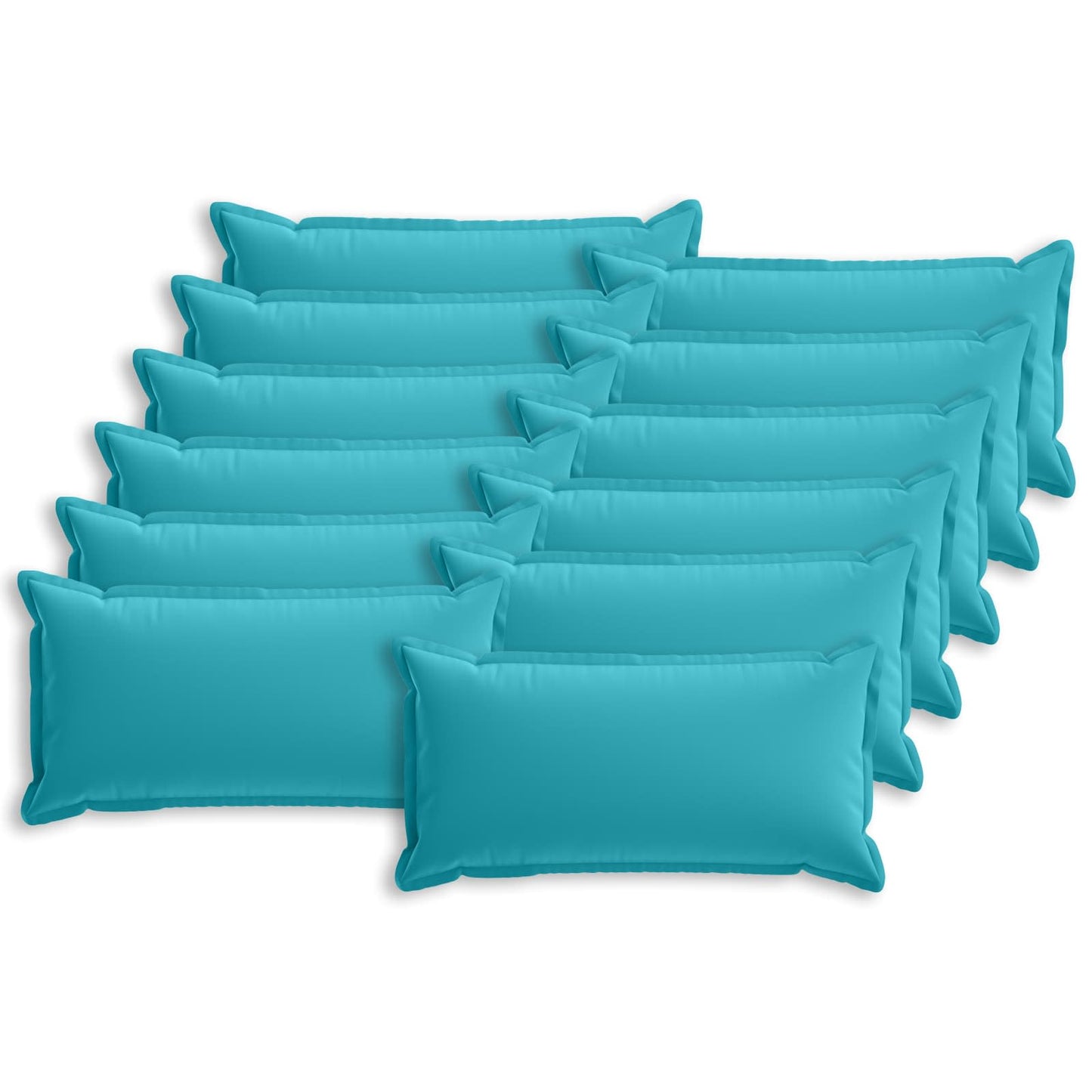Kussensloop 12 st HOUTEN Turquoise 40 x 80 cm Polyester