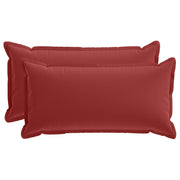 Kussenloop 2 st wijnrood 40x80 cm polyester