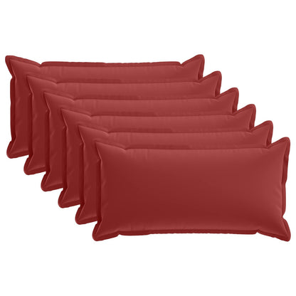 Kussensloop 6 st HOUTEN Wijnrood 40 x 80 cm Polyester