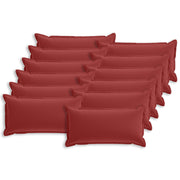 Kussensloop 12 st 40x80 cm polyester wijnrood
