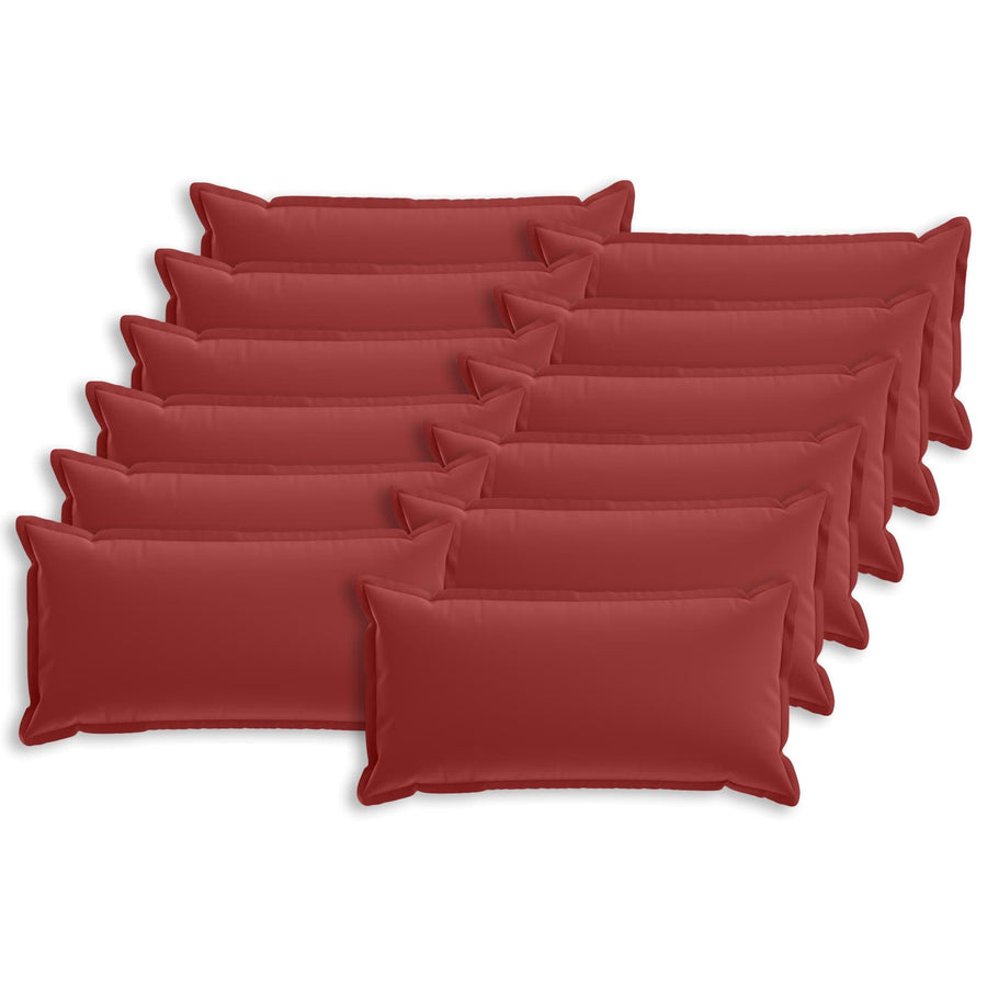 Kussensloop 12 st HOUTEN Wijnrood 40 x 80 cm Polyester