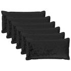 Kussensloop flanel zwart 40x80 cm set 6 stuks