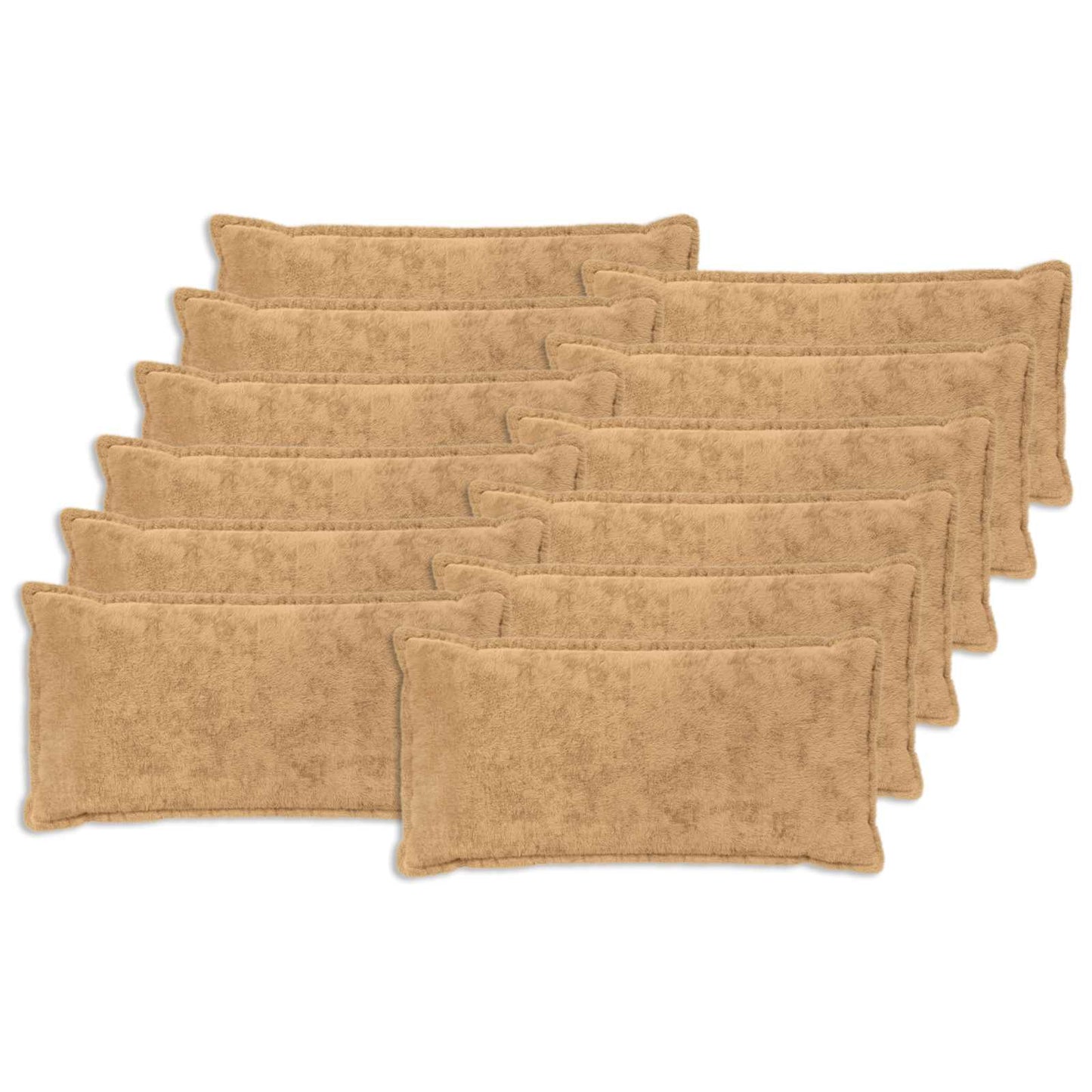 Kussensloop 12 st HOUTEN Taupe 40 x 80 cm Nep Konijnenbont