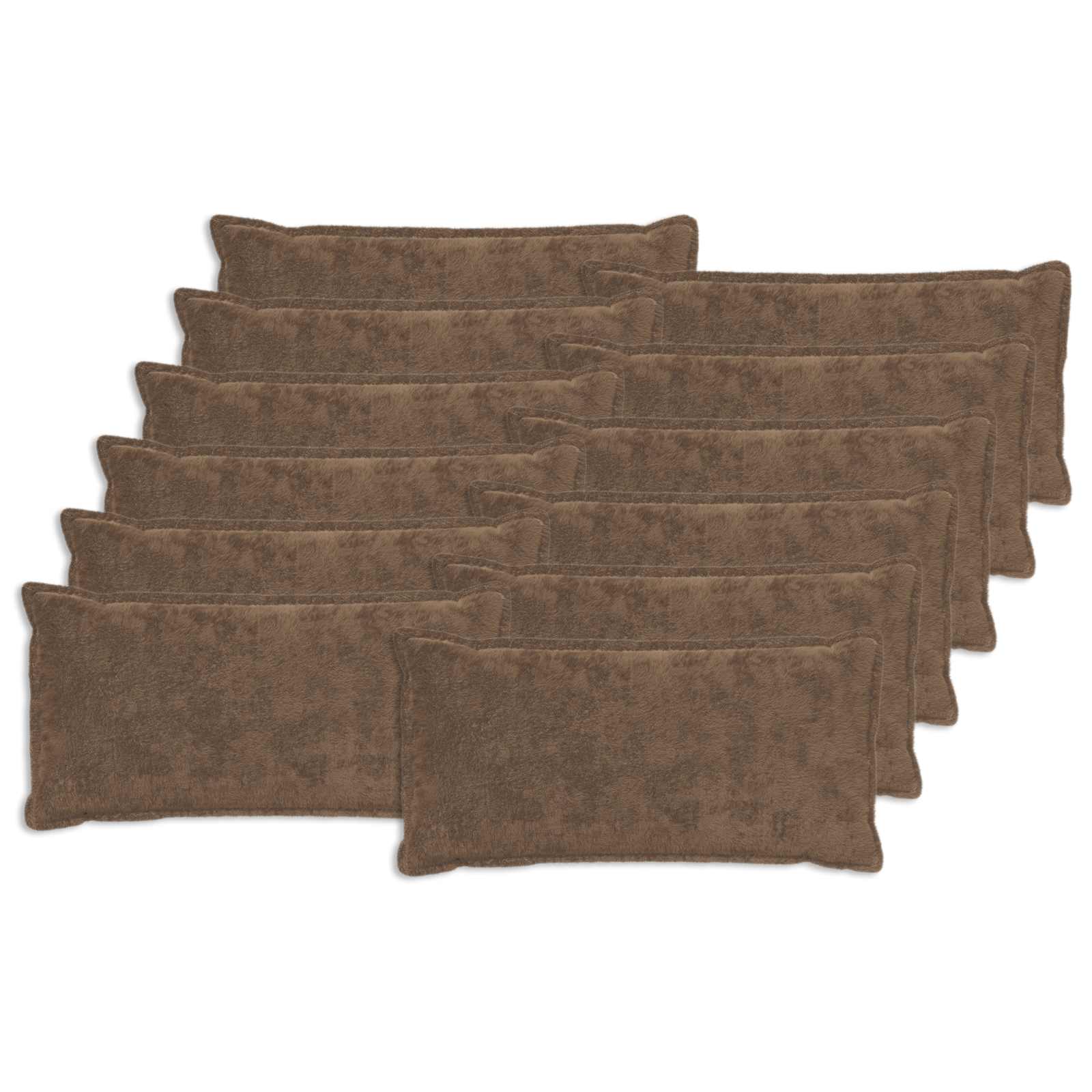 Kussensloop 12 st HOUTEN Licht Bruin 40 x 80 cm