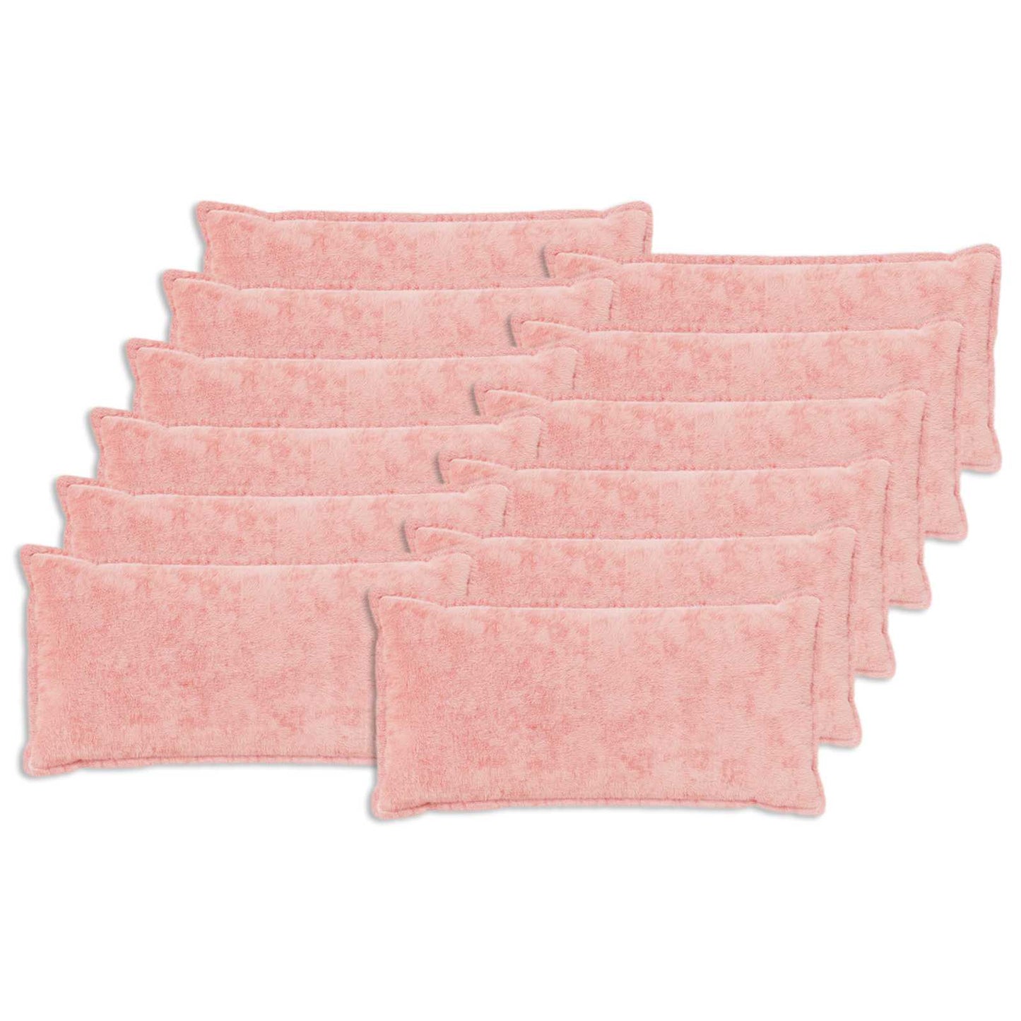 Kussensloop 12 st HOUTEN Roze 40 x 80 cm Nep Konijnenbont