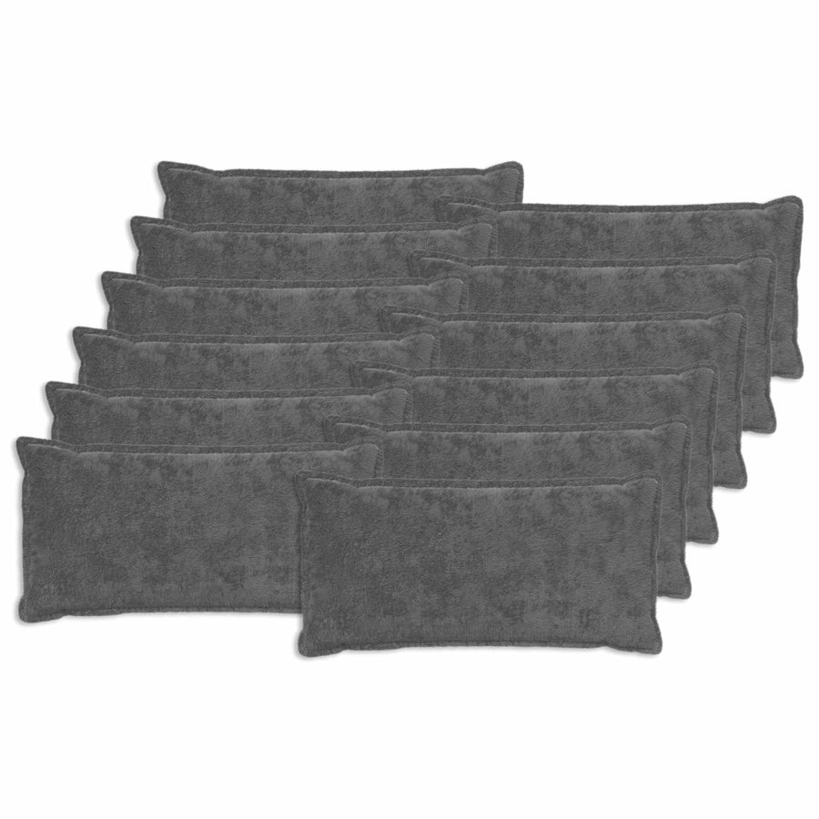 Kussensloop 12 st HOUTEN Donkergrijs 40 x 80 cm