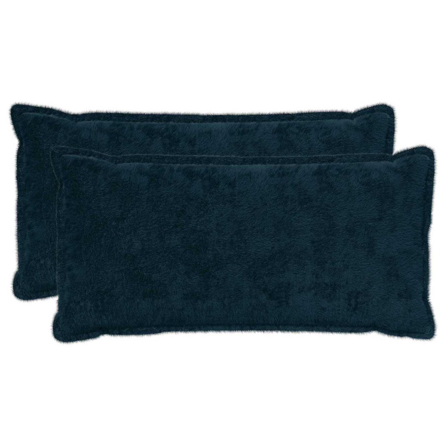 Kussensloop 2 st HOUTEN Marineblauw 40 x 80 cm Nep Konijnenbont