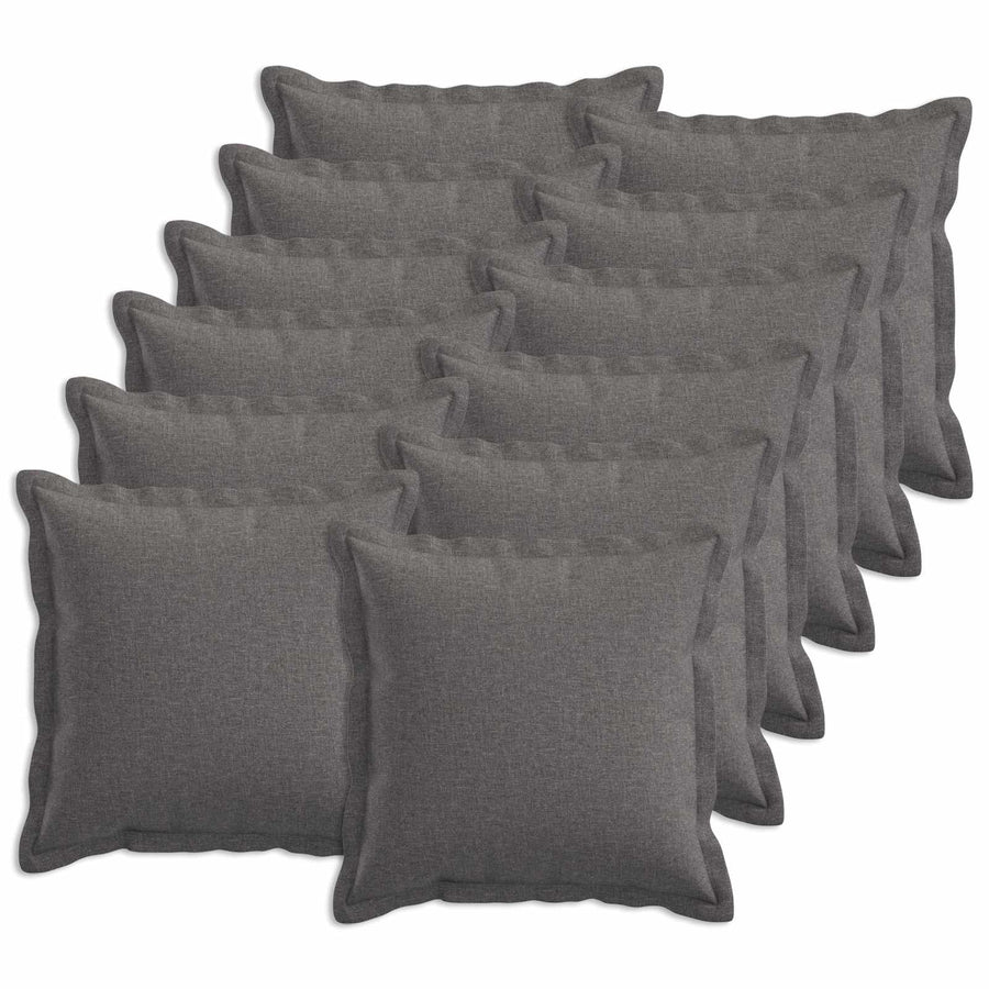 Kussensloop 12 pcs HOUTEN Lichtgrijs 45 x 45 cm Faux Linnen