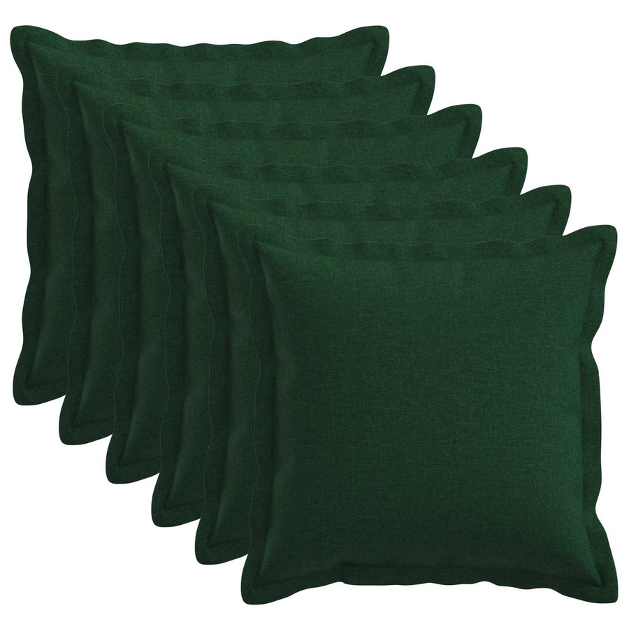 Kussensloop 6 pcs HOUTEN Donkergroen 45 x 45 cm Faux Linnen