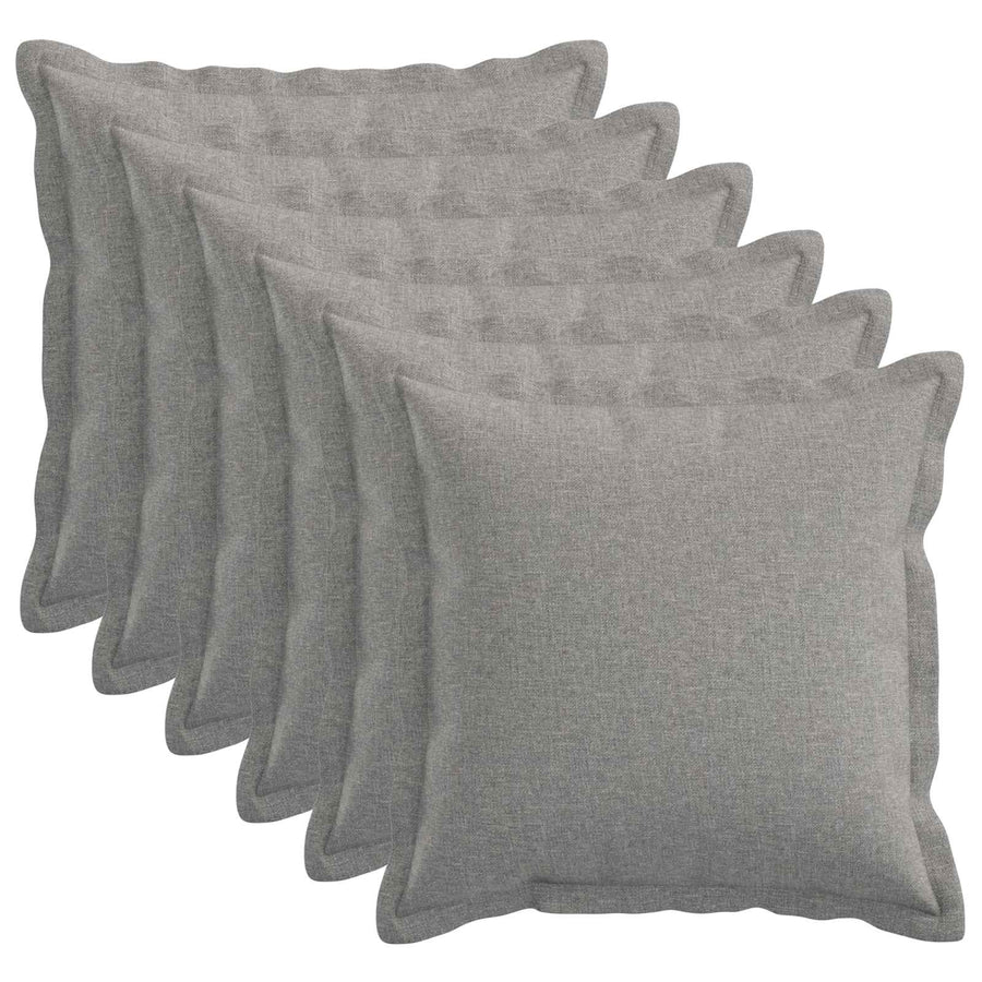 Kussensloop 6 pcs HOUTEN Wolkengrijs 45 x 45 cm Faux Linnen