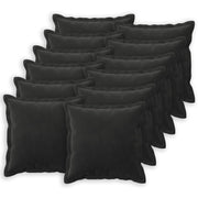 Kussensloop 45x45 cm zwart set van 12
