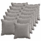 Kussensloop 12 st lichtgrijs 45x45 cm corduroy