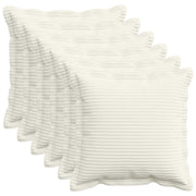Kussensloop 45x45 cm corduroy crèmekleurig 6 st