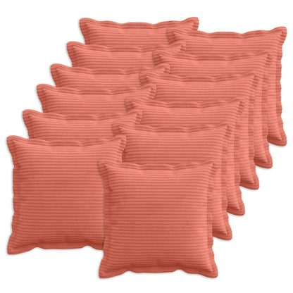Kussensloop 12 st HOUTEN Rood-oranje 45 x 45 cm corduroy