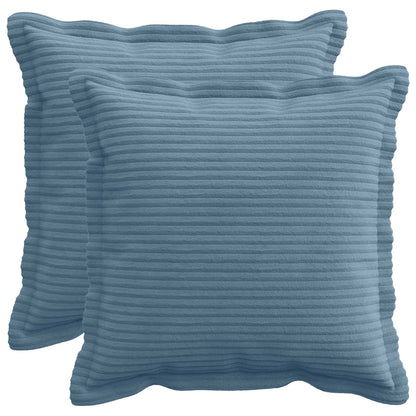Kussensloop 2 st HOUTEN Blauw 45 x 45 cm corduroy