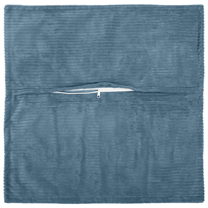 Kussensloop 12 st HOUTEN Blauw 45 x 45 cm corduroy